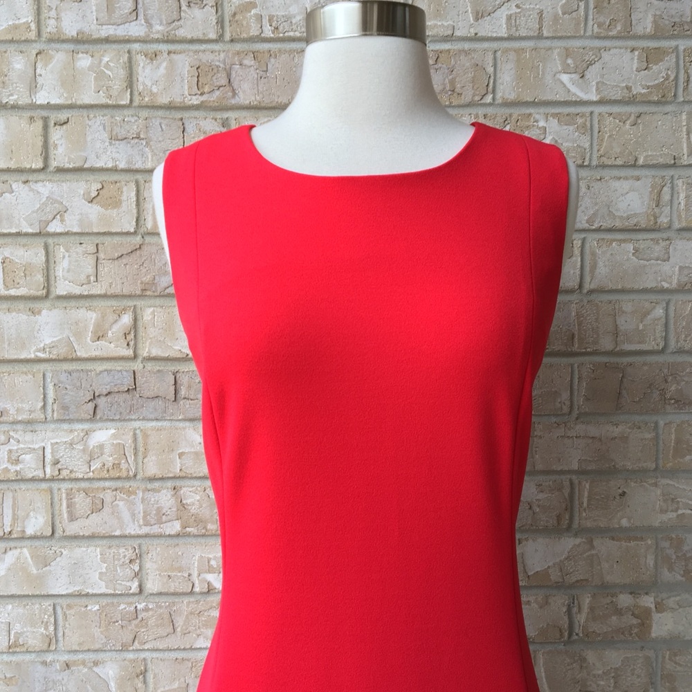 Calvin Klein Coctail Lace Overlay Red Dress Size 10 🌸 - Picture 3 of 8